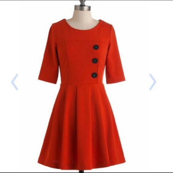 Orange Sunny Girl Dress - (ModCloth) - Picture 2 of 2